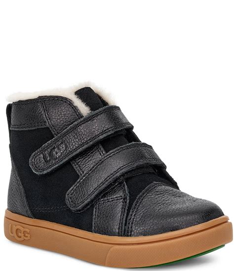 Ugg Kids Rennon Ii Leather Suede Hi Top Cold Weather Boots Youth