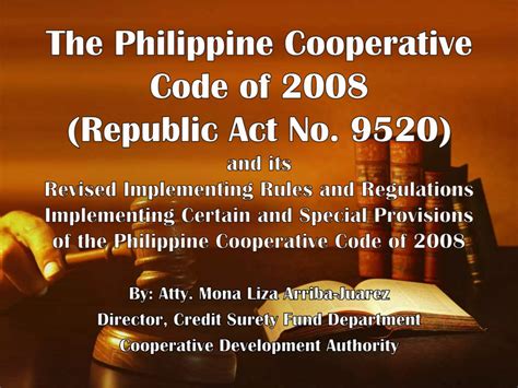 RA 9520 And Its Implementing Rules And Regulations PPT