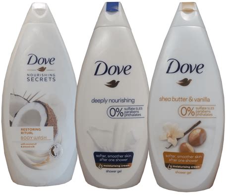 Dove Body Wash Shower Gel Flavornourishing Set Sizepack Of 3