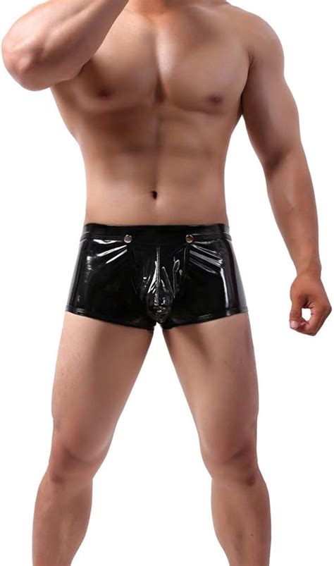 Bodywear4you Herren Leder Boxershorts Lack glänzend Optik Wetlook sexy