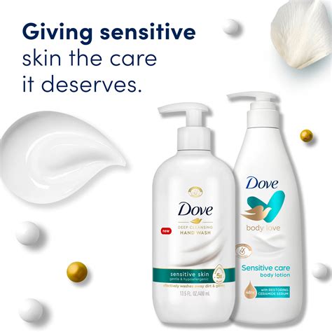 Dove Sensitive Skin Gift Set with Hand Wash & Body Lotion for Sensitive ...