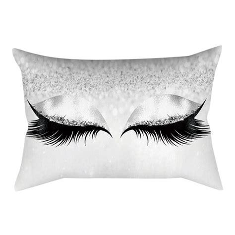 Eyelash Out Soft Velvet Cushion Cover 30x50cm Marble Pillow Cases