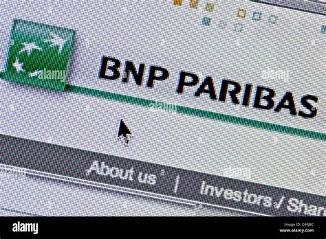 Bnp Paribas Website Cursor Screen Logo Hi Res Stock Photography And