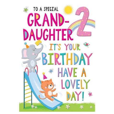 Granddaughter 2nd Birthday Card 80568 Hugs And Kisses