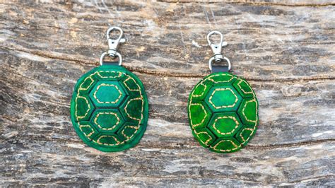 Making A Leather Turtle Shell Keychain Pdf Pattern Youtube