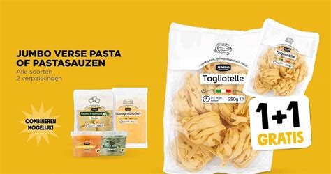 Jumbo Verse Pasta Of Pastasauzen 1 1 Gratis Aanbieding Bij Jumbo