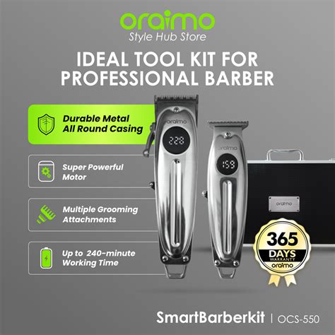 Oraimo Style Hub Smart Barber Kit Dual Electric Shaver Trimmer