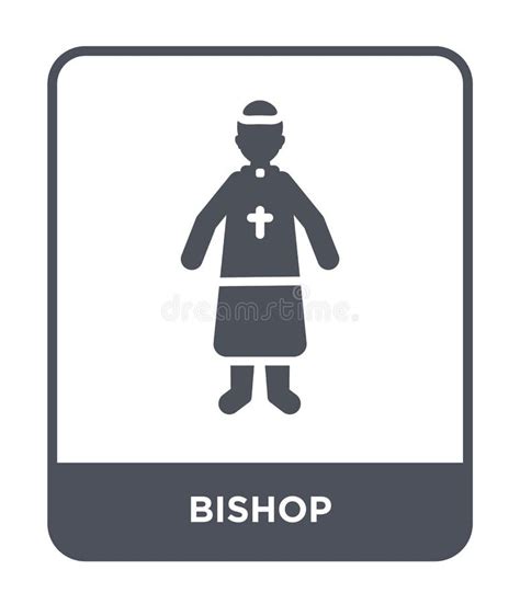 Bishop Icon In Trendy Design Style Bishop Icon Isolated On White