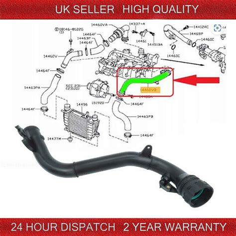 TURBO INTERCOOLER HOSE PIPE FOR NISSAN JUKE NV200 CUBE 1 5 DCI