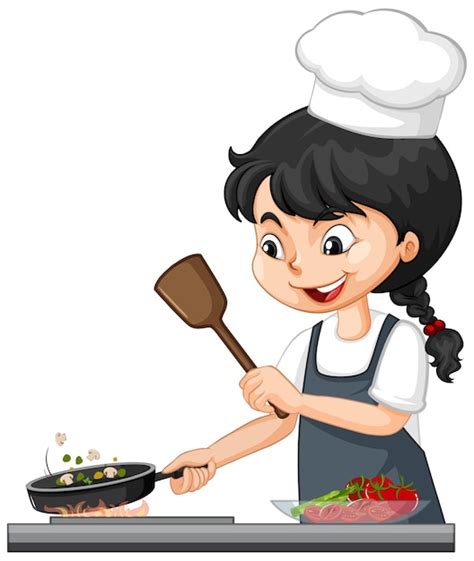 Girl Cooking Vectors & Illustrations for Free Download