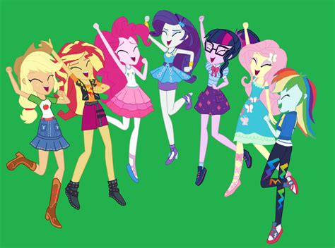 Mlp Equestria Girls The Humane 7 Cheering By Princesscreation345 On