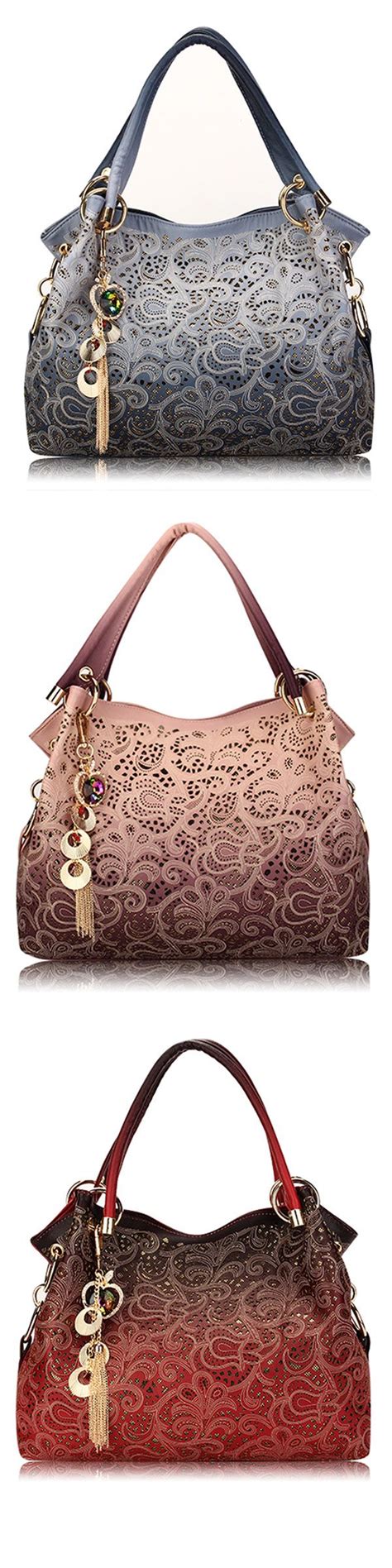 Us2446 Women Vinage Hollow Out Pendant Shoulder Bags Elegant Retro Handbags Retro Handbags