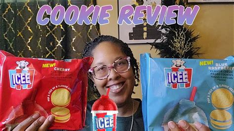 Icee Freeze Cherry And Blue Raspberry Filled Cookie Review Youtube