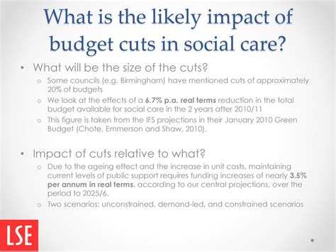 The Impact Of Budget Cuts On Social Care Services For Older People