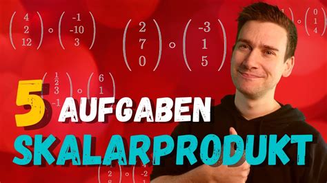 Berechne Das SKALARPRODUKT 5 Aufgaben HOW TO MATHE ABI 2024