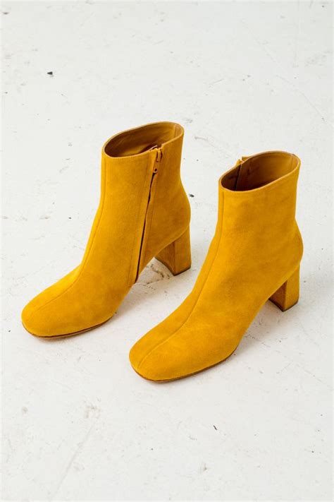 Maryam Nasir Zadeh Agnes Boot Mustard Suede On Garmentory Boots