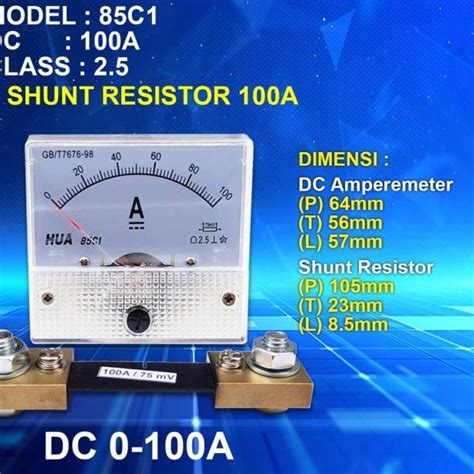 Jual Amperemeter Analog Dc A Ma Mv Shunt Resistor