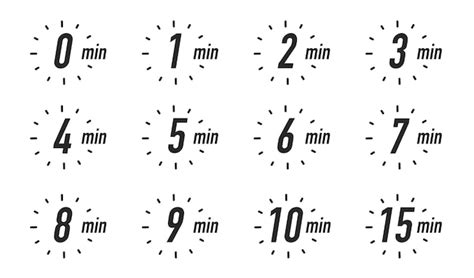 Premium Vector Timer Icons Vector Set Black Color