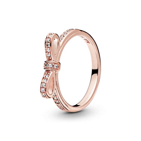 Sparkling Bow Ring in Pandora Rose | Pandora Jewelry US