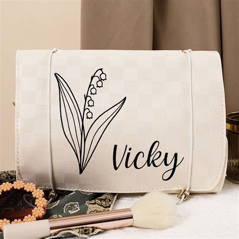 Personalisierte Kosmetik Reisetaschen Mit Namen Und Geburtsblume