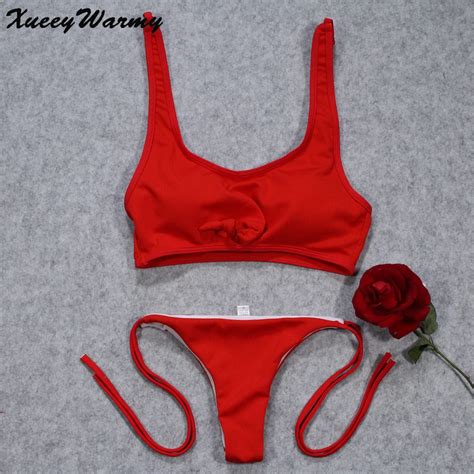 Red Bikini 2018 Push Up Swimwear Female Swimsuit Women Beach Wear