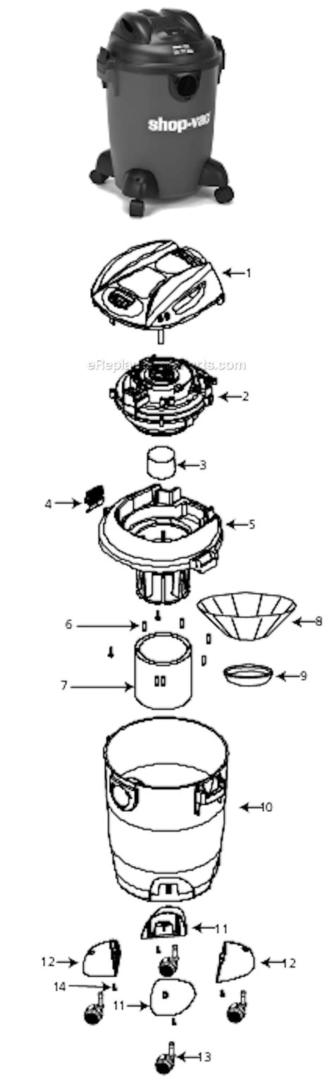 Shop Vac Parts Diagram Model Number