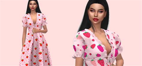 Best Sims Strawberry Dress Cc To Try Out Fandomspot