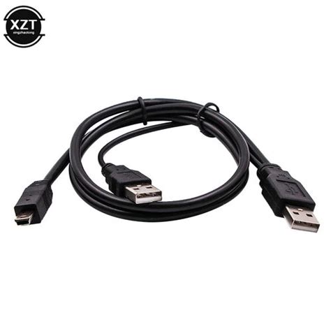 Shop Generic 2 In 1 Usb 2 0 Double A Type 2a Male To Mini 5 Pin Male Y Cable For 2 5 Mobile