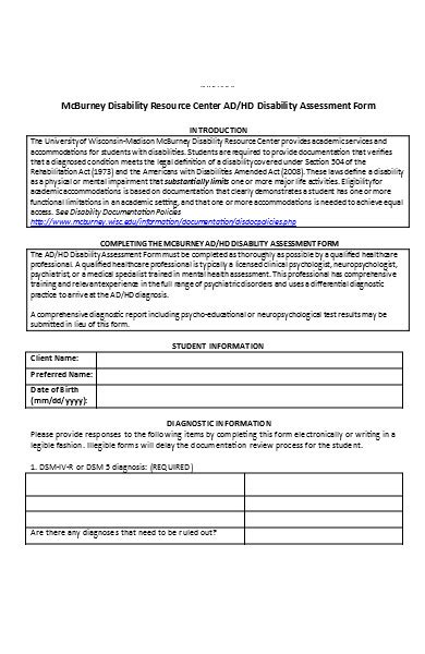 Disability Risk Assessment