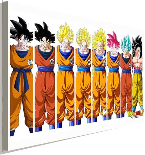 Amazon De Ak Art Son Goku Alle Formen Dragonall Leinwandbild