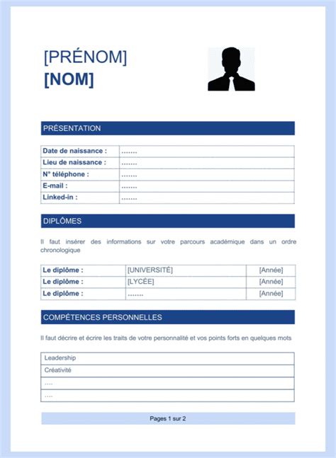 CV Pour débutant sans expérience Modèle et exemples à télécharger