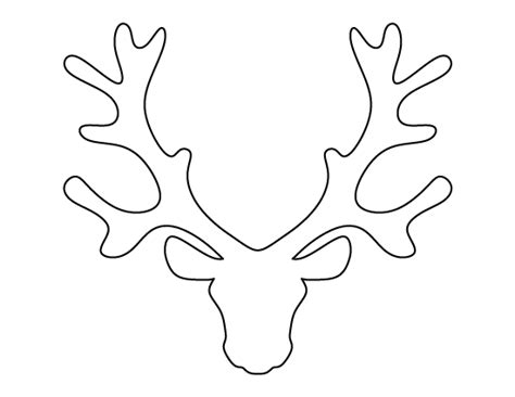 Reindeer Head Template Printable - Printable Word Searches