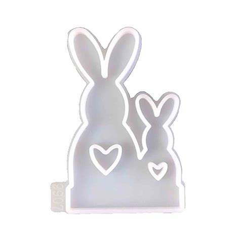 SRstrat Rabbit Candle Silicone Molds Easter Bunny Resin Casting Mould