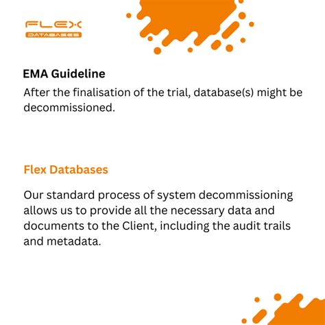 Flex Databases Compliance Checklist For Ema Guideline