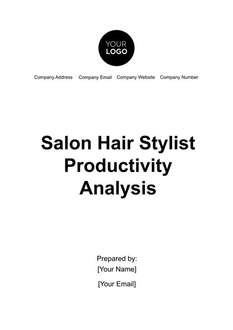 Salon Hair Stylist Productivity Analysis Template - Edit Online