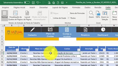 Planilha De Contas A Receber Em Excel Funcionamento YouTube