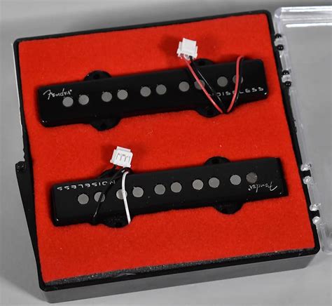 Fender Ultra Noiseless Jazz Bass V Pickup Set Black Reverb