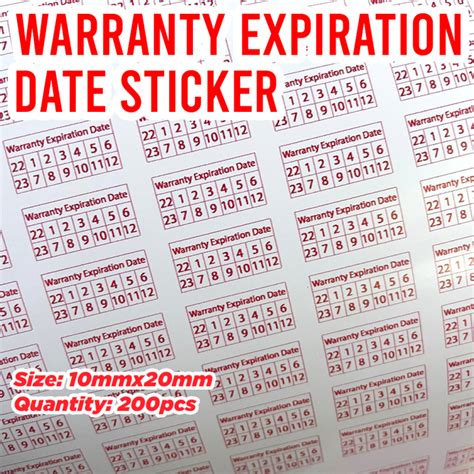 200pcs Warranty Date Seal Label Sticker Universal 2022 2023 Lazada Ph