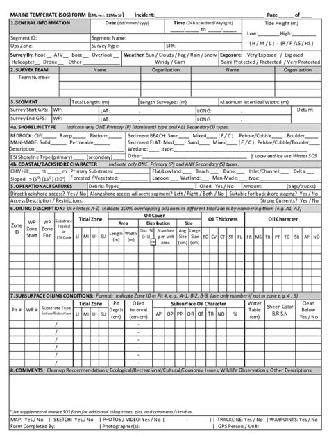 Fillable Online MARINE ARCTIC SOS FORM EML Ver 31Mar16 Incident