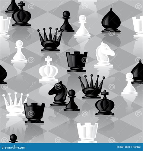 Chess Seamless Stock Vector Illustration Of Backgrounds 39318530