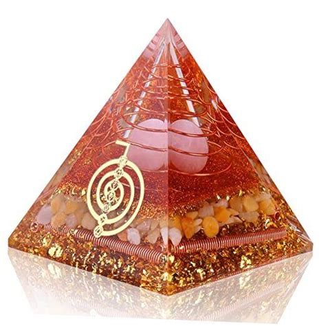 Orgone Pyramid For Positive Energy Chakra Healing Wealth Citrine