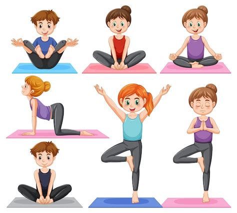 Yoga Poses Images Cartoon - Infoupdate.org