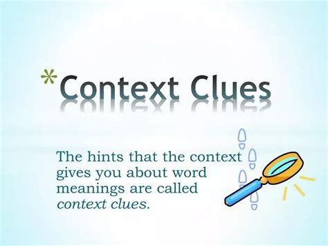 Ppt Context Clues Powerpoint Presentation Free Download Id2018517