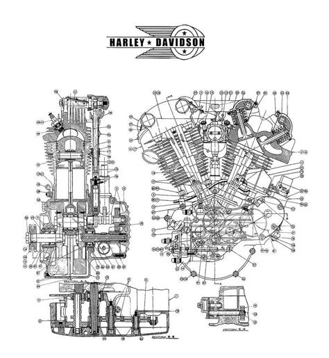 Harley Davidson Engine Diagrams Harley Engine Davidson Diagr