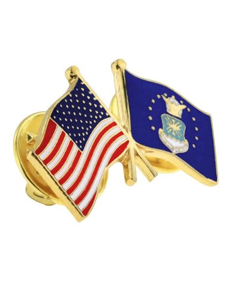 PinMart S USA And U S Air Force Crossed Friendship Flag Enamel Lapel