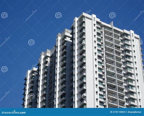 High Rise Apartment Building With Modern Facade Design Editorial Stock