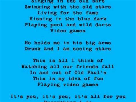 Video Games By Lana Del Rey Lyrics On Screen YouTube