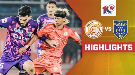 Watch Punjab FC Vs Kerala Blasters FC Highlights Video Online HD On