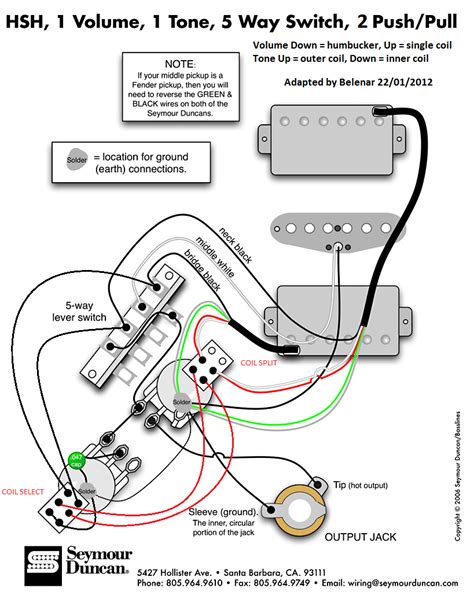 Wiring Diagram For Seymour Duncan Hot Stack Strat Pickups
