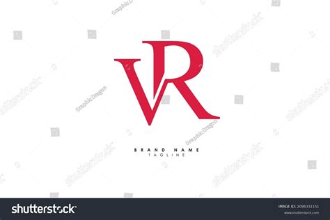 Alphabet Letters Initials Monogram Logo VR RV Royalty Free Stock